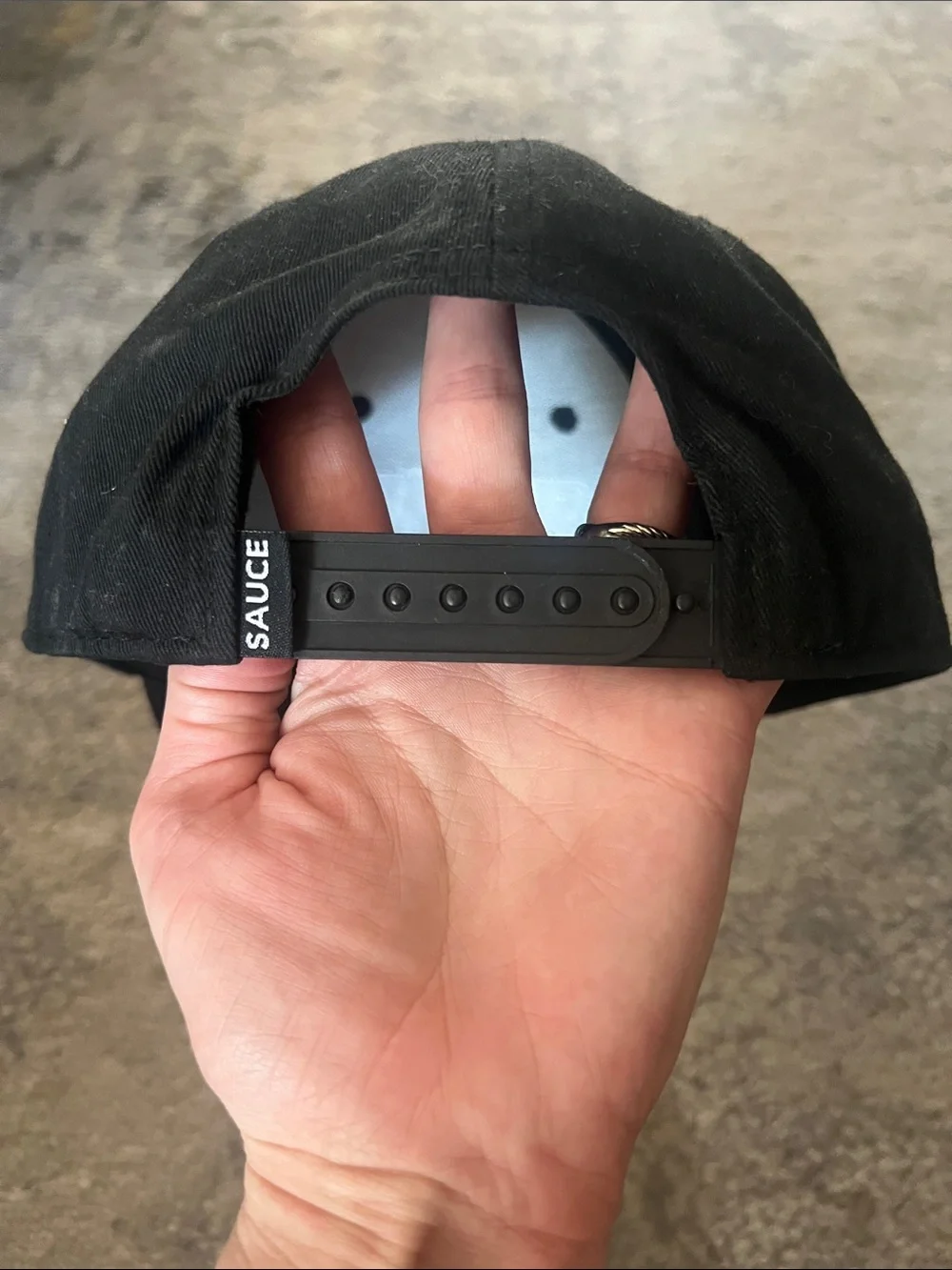 Sauce Black Embroidered Baseball Cap - Men
